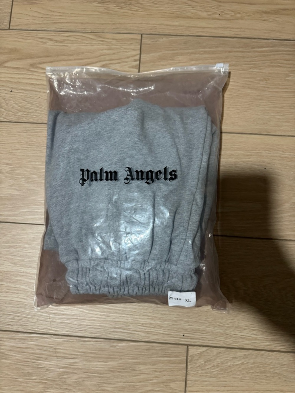 Palm Angels Light Gray Logo Sweatpants